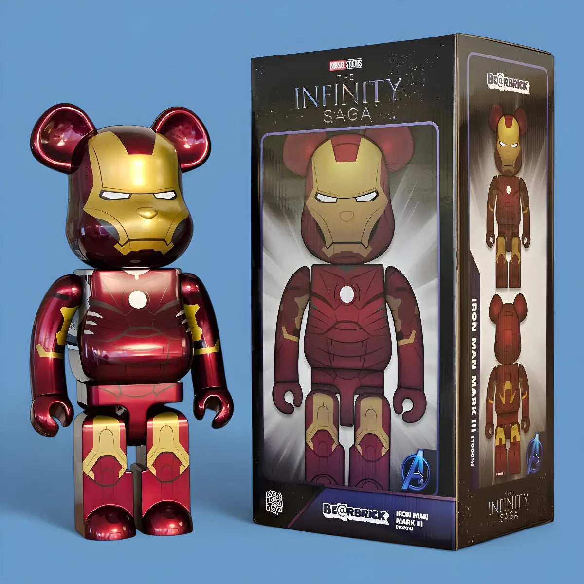 Bearbrick Iron Man Mark III 1000% mit Verpackung