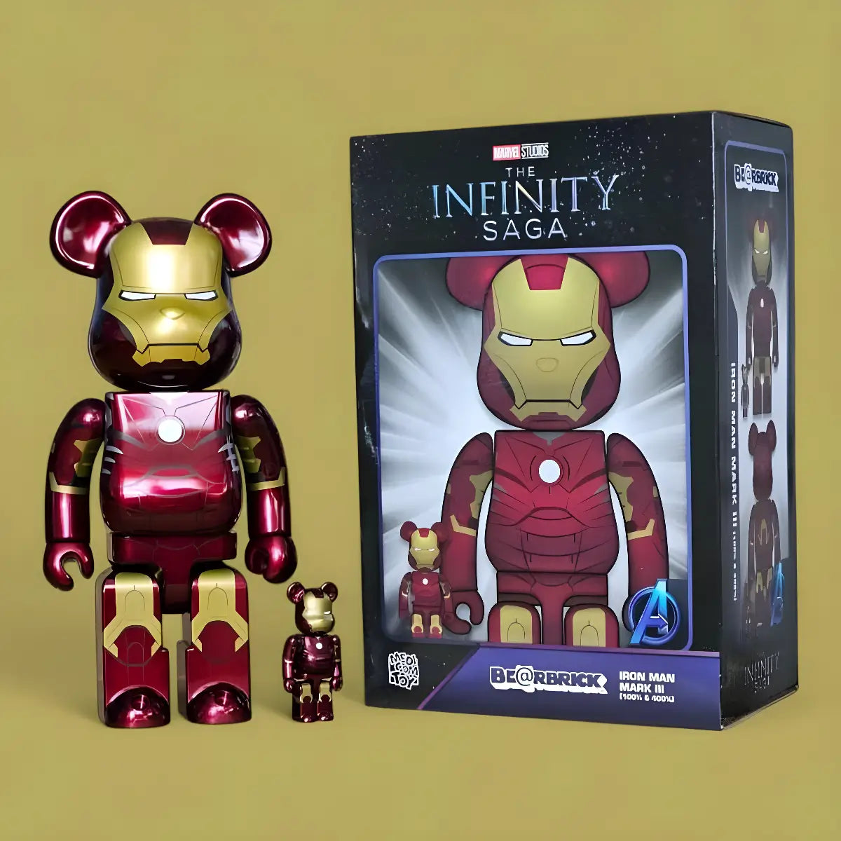 Bearbrick Iron Man Mark III 100%+400% mit Verpackung
