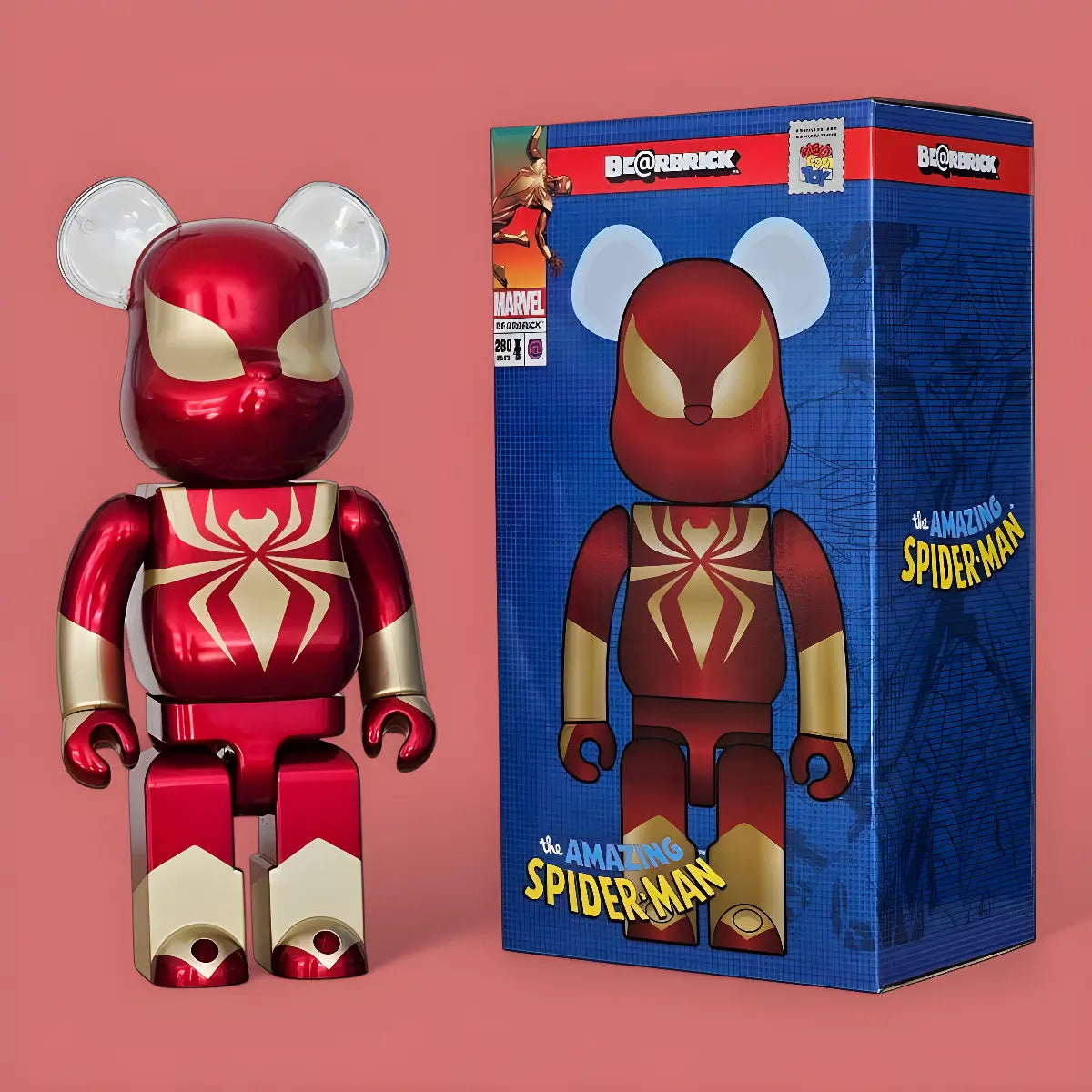 Bearbrick Iron Spider 400% mit Verpackung