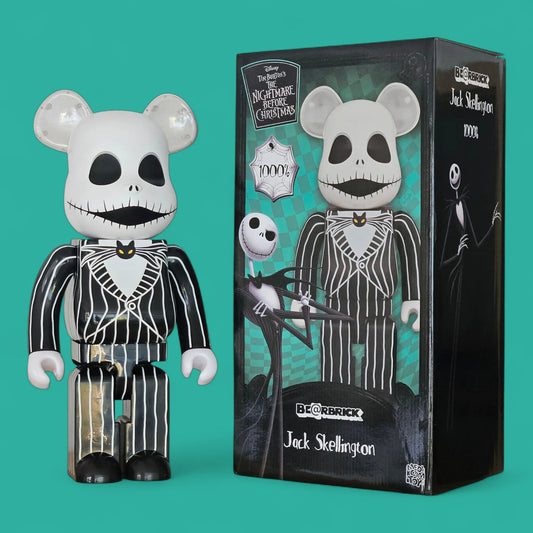 Bearbrick Jack Skellington [The Nightmare Before Christmas] 1000% mit Verpackung