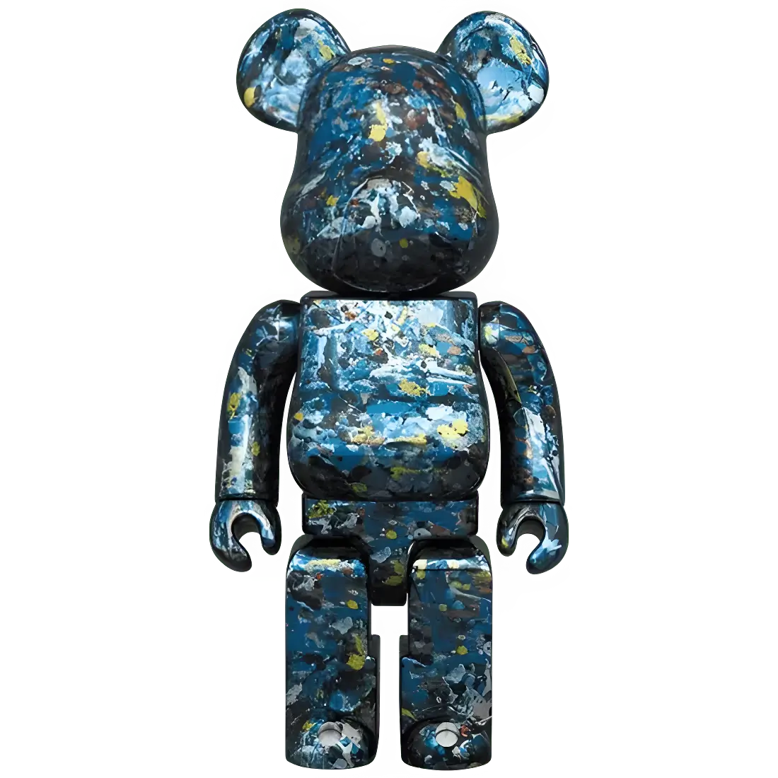 Bearbrick Jackson Pollock Studio Chrome Version 100%+400% Herstellerbild 3