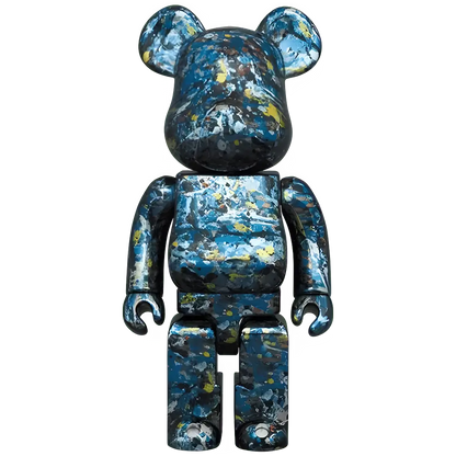 Bearbrick Jackson Pollock Studio Chrome Version 100%+400% Herstellerbild 3