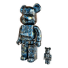 Bearbrick Jackson Pollock Studio Chrome Version 100%+400% schräg