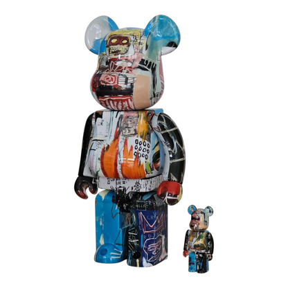 Bearbrick Jean-Michel Basquiat 'Special' 100%+400% schräg