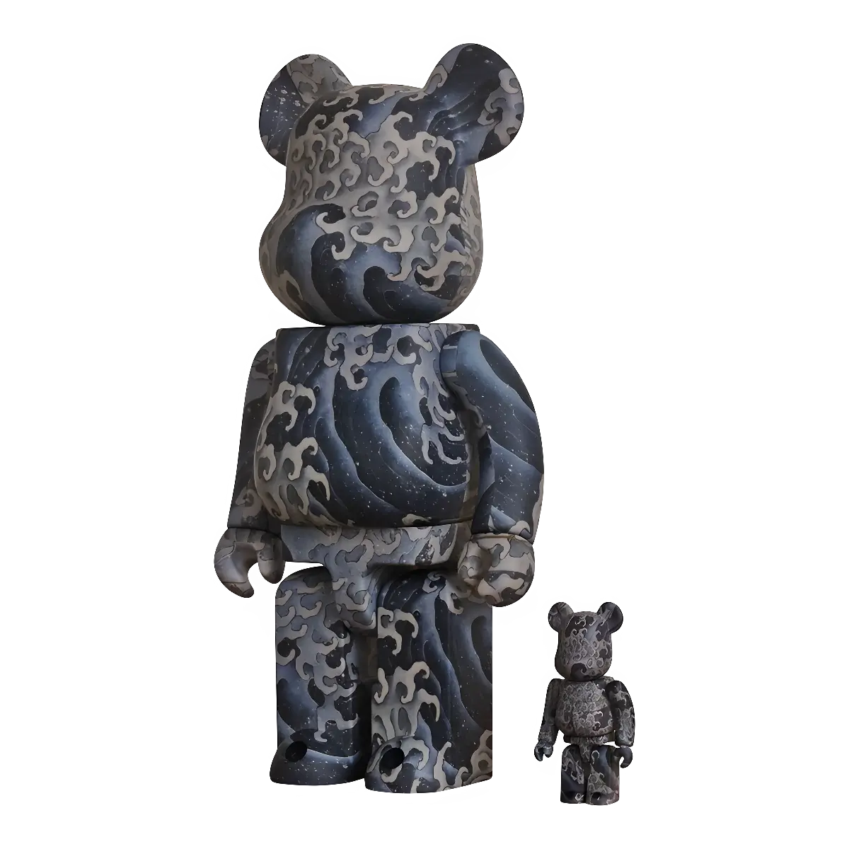 Bearbrick Katsushika Hokusai Kamimachi Festival Yatai Ceiling Painting 'Onami' 100%+400% schräg