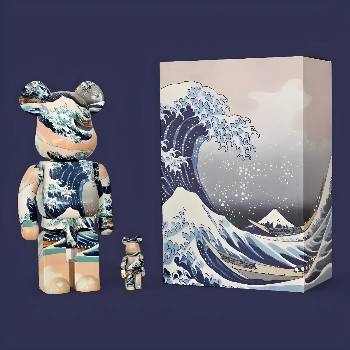Bearbrick Katsushika Hokusai 'Die große Welle von Kanagawa' 100%+400% mit Verpackung