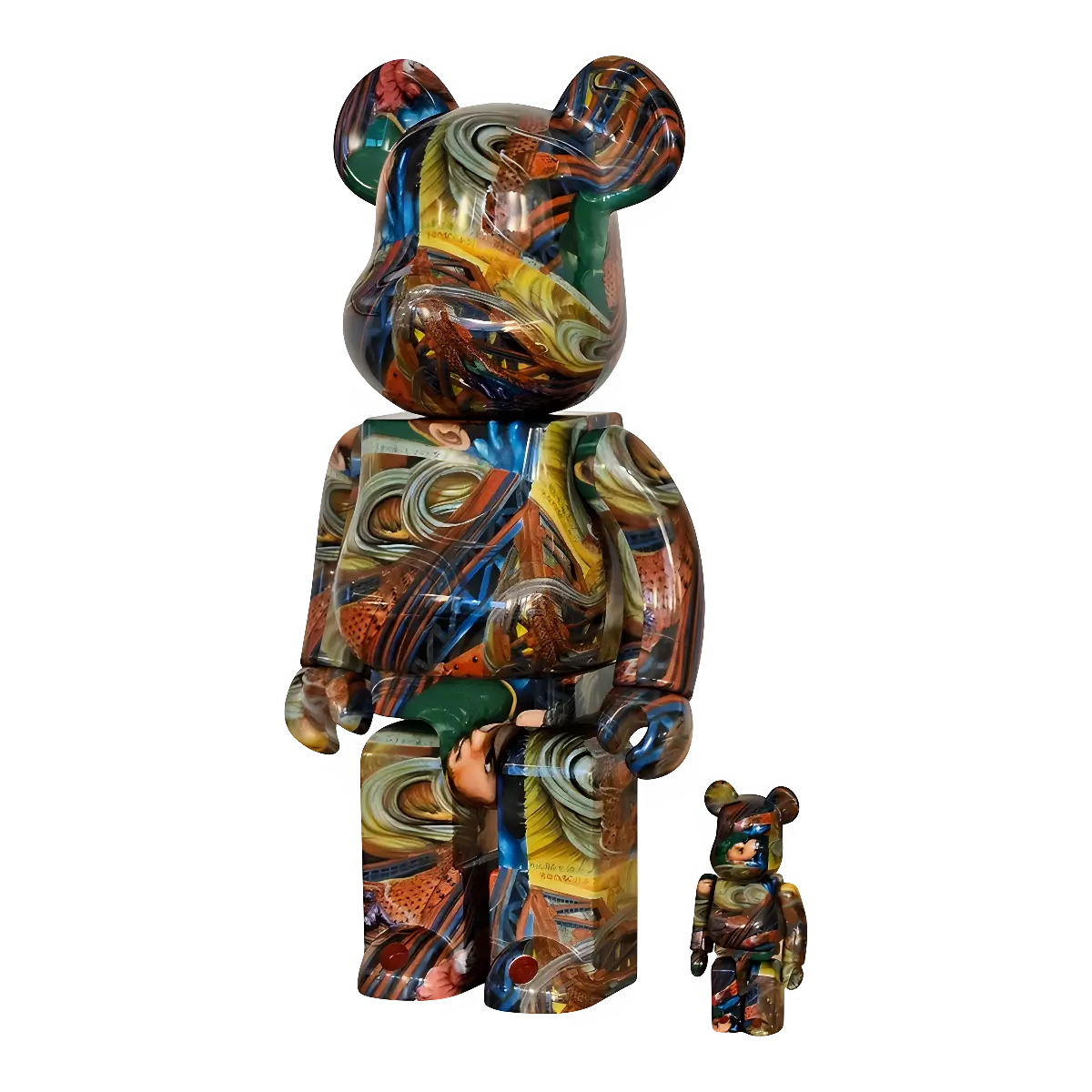 Bearbrick Kazuo Yuzu Art Exhibition 100%+400% schräg