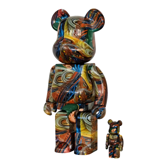 Bearbrick Kazuo Yuzu Art Exhibition 100%+400% schräg