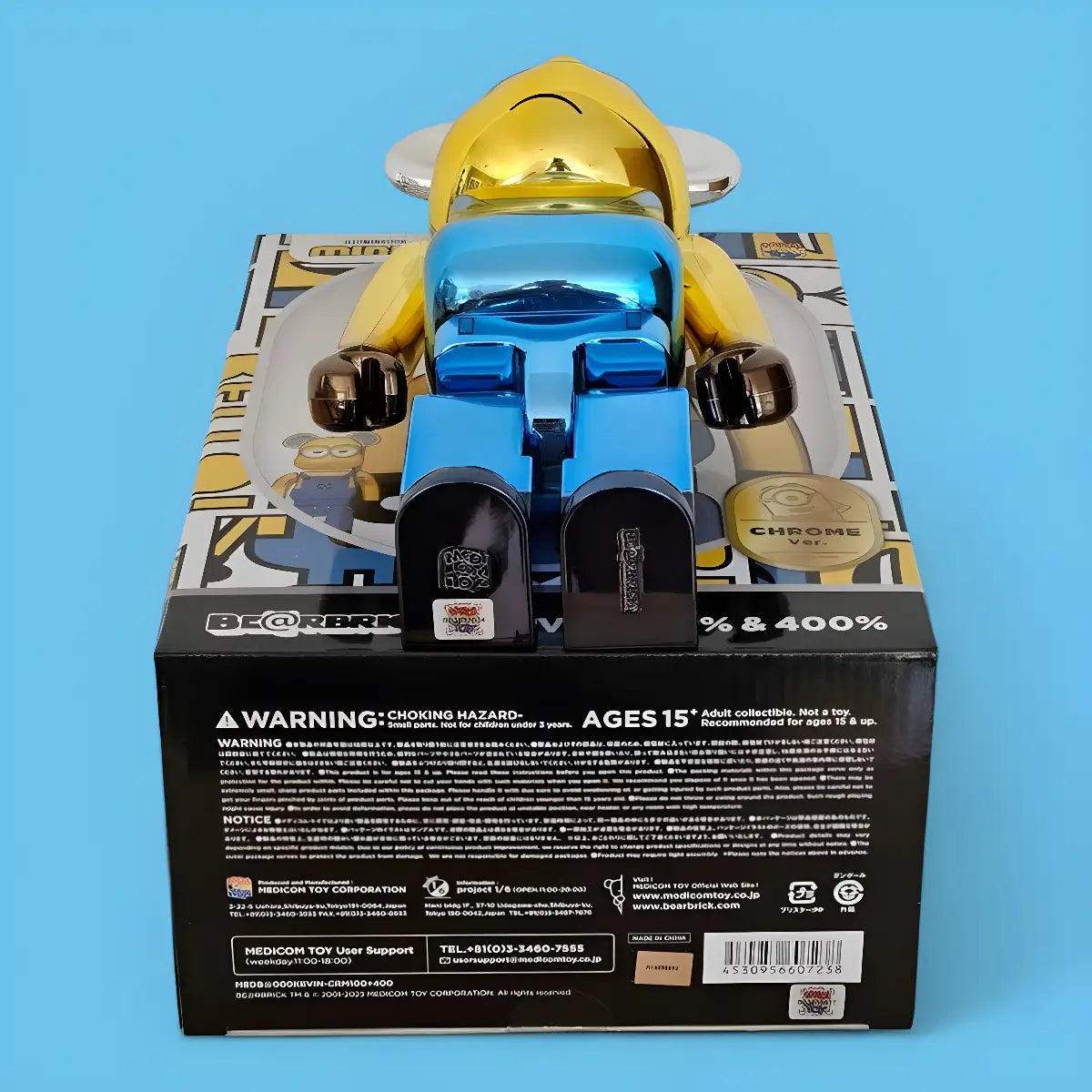 Bearbrick Kevin Chrome Version 100%+400% Echtheitsmerkmale