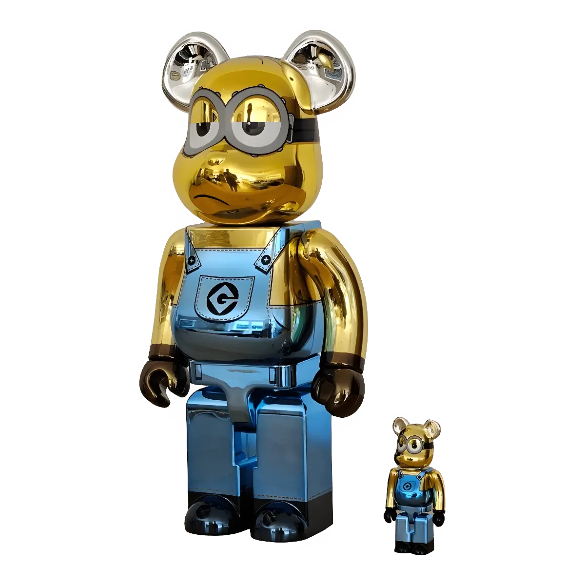 Bearbrick Kevin Chrome Version 100%+400% schräg