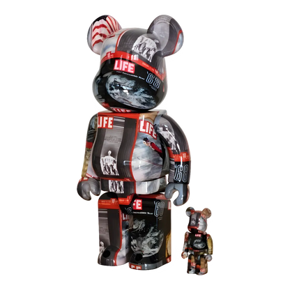 Bearbrick LIFE Magazine 100%+400% schräg