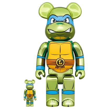 Bearbrick Leonardo Chrome Version [Teenage Mutant Ninja Turtles] 100%+400% Herstellerbild 1