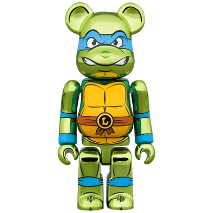 Bearbrick Leonardo Chrome Version [Teenage Mutant Ninja Turtles] 100%+400% Herstellerbild 2