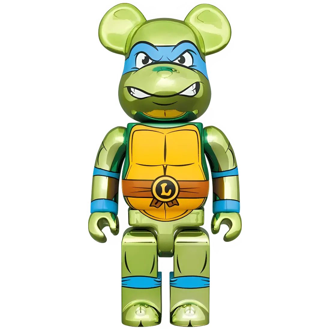 Bearbrick Leonardo Chrome Version [Teenage Mutant Ninja Turtles] 100%+400% Herstellerbild 3