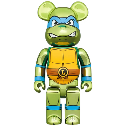 Bearbrick Leonardo Chrome Version [Teenage Mutant Ninja Turtles] 100%+400% Herstellerbild 3