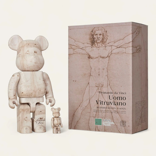 Bearbrick Leonardo da Vinci 'Vitruvian Man' 100%+400% mit Verpackung