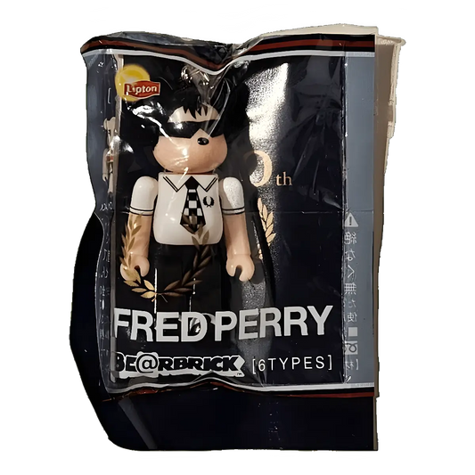 Bearbrick Lipton × Fred Perry 2TONE 70% in der Verpackung