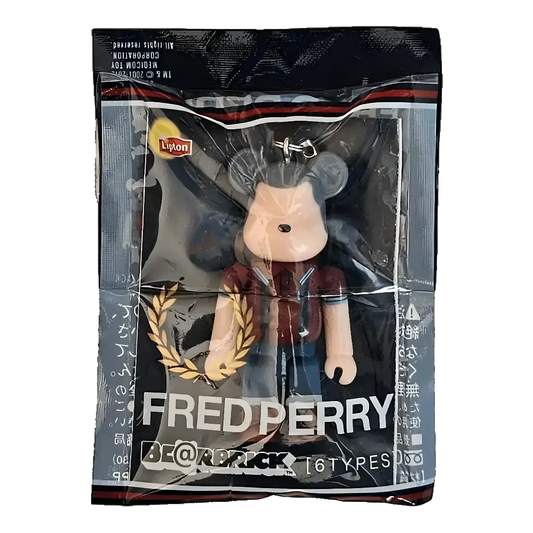 Bearbrick Lipton × Fred Perry SKINS 70% in der Verpackung