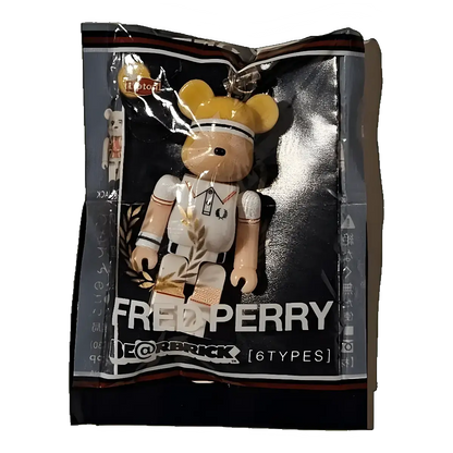 Bearbrick Lipton × Fred Perry TENNIS 70% in der Verpackung