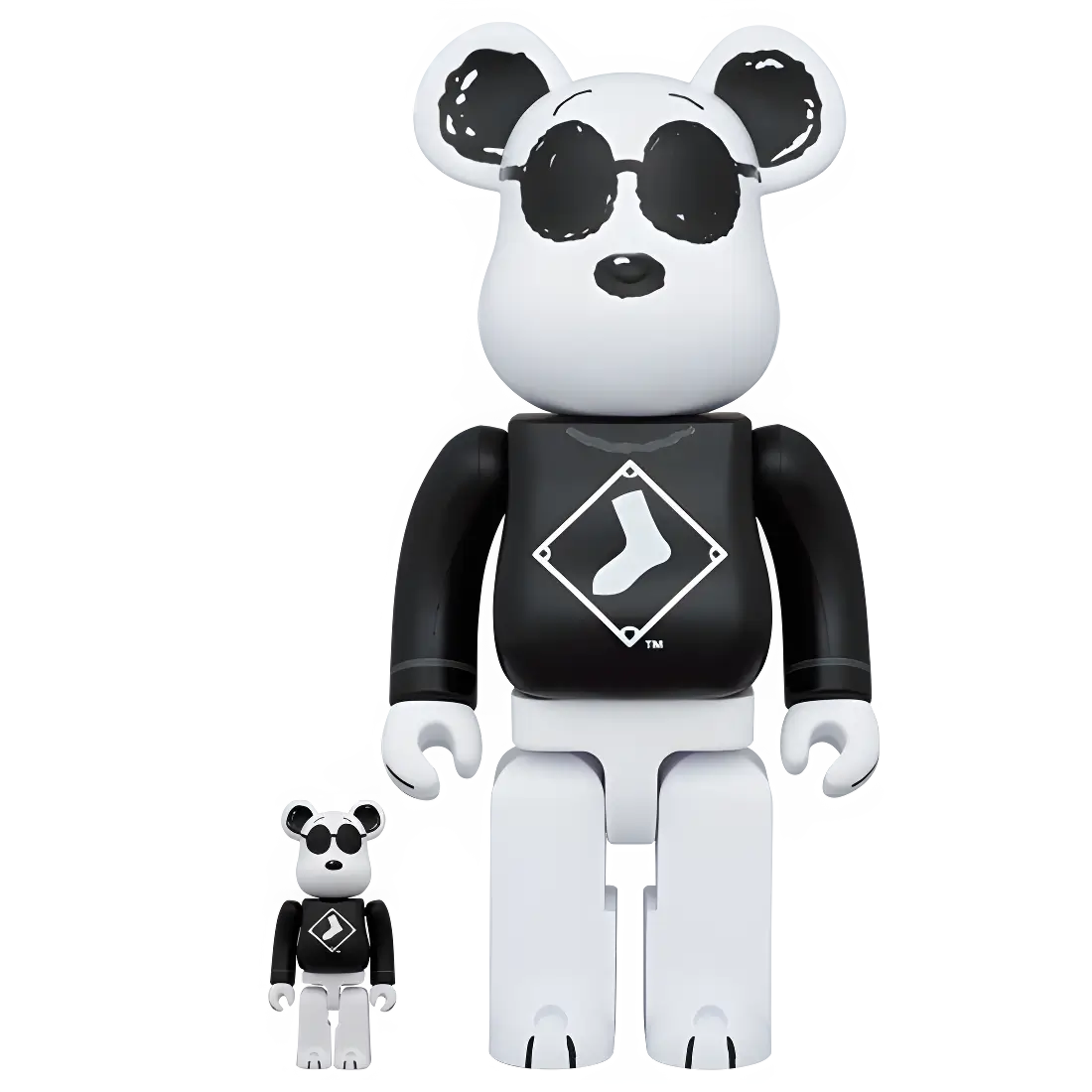 Bearbrick MLB × Peanuts Snoopy White Sox Herstellerbild 1