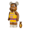 Bearbrick Magic Johnson Los Angeles Lakers schräg