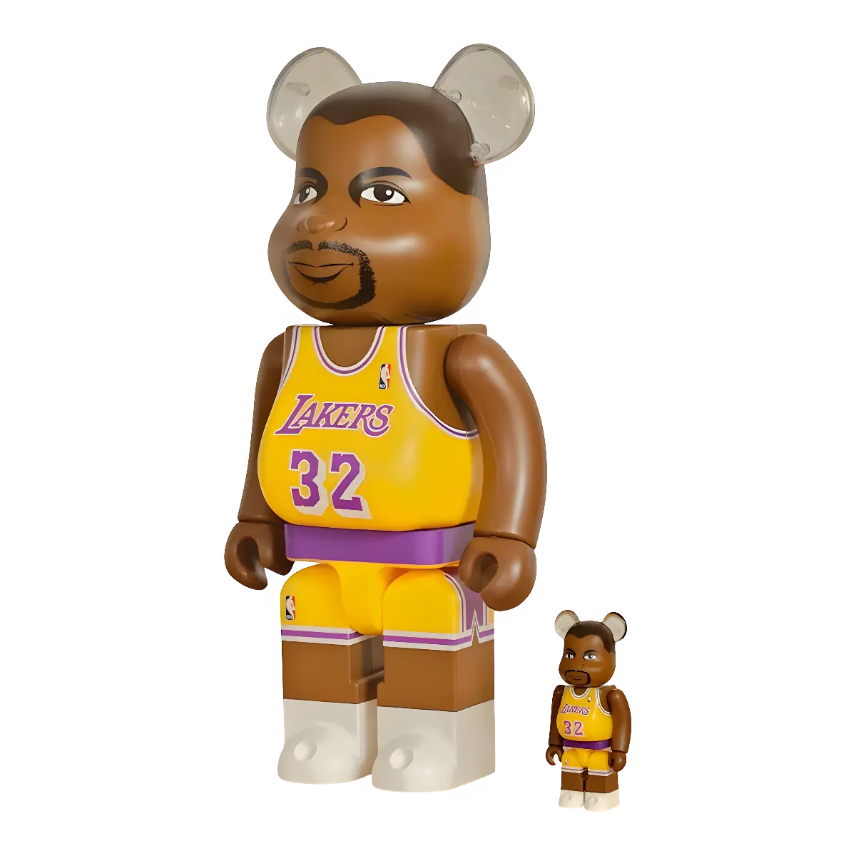 Bearbrick Magic Johnson Los Angeles Lakers schräg