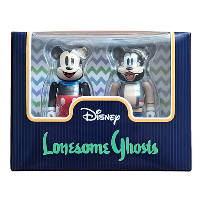 Bearbrick Mickey Mouse & Goofy (Lonesome Ghosts Version) 2er-Set 100% in der Verpackung