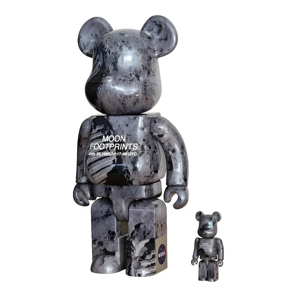Bearbrick Moon Footprints [Apollo 11] 100%+400% schräg