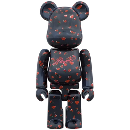 Bearbrick Muveil 'Strawberry Pattern' 100%+400% Herstellerbild 2