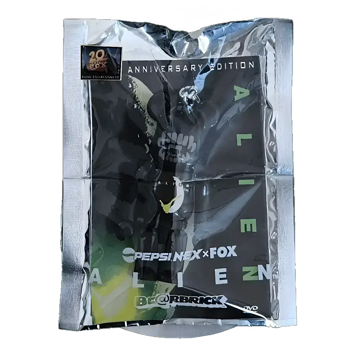 Bearbrick PEPSI.NEX × FOX - Alien 70% in der Verpackung