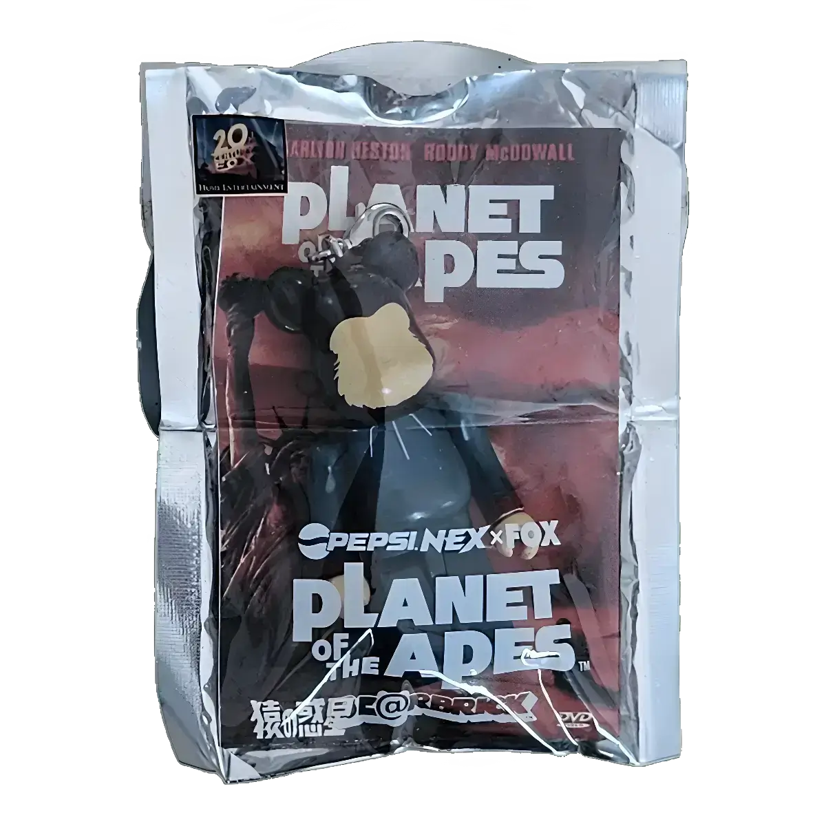 Bearbrick PEPSI.NEX × FOX - Planet of the Apes 70% in der Verpackung