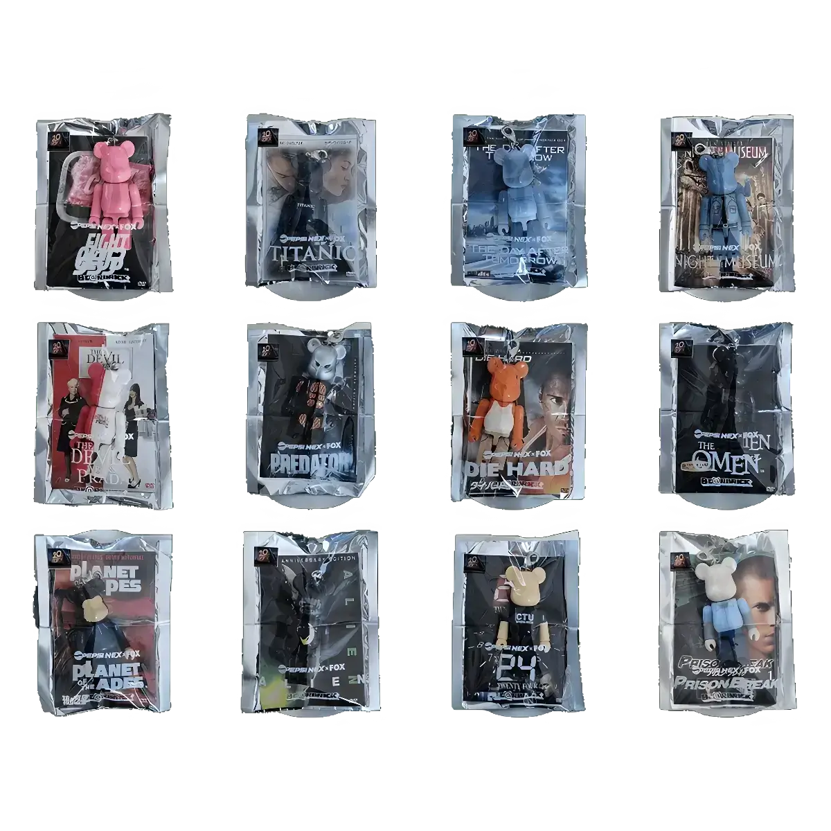 Bearbrick PEPSI.NEX × FOX - komplette Kollektion aus 12 Figuren 100% in der Verpackung