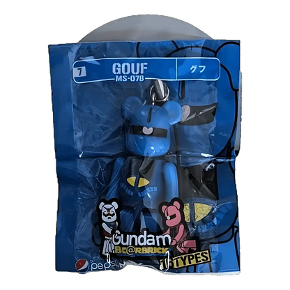 Bearbrick PEPSI.NEX × Gundam - 7 MS-07B GOUF 70% in der Verpackung