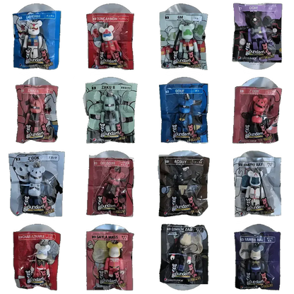 Bearbrick PEPSI.NEX × Gundam - komplette Kollektion aus 16 Figuren in der Verpackung
