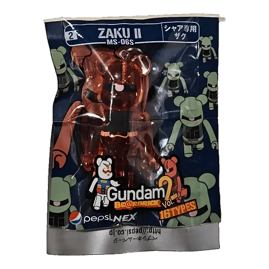 Bearbrick PEPSI.NEX × Gundam Vol. 2 - 2 MS-06S ZAKU II 70% in der Verpackung