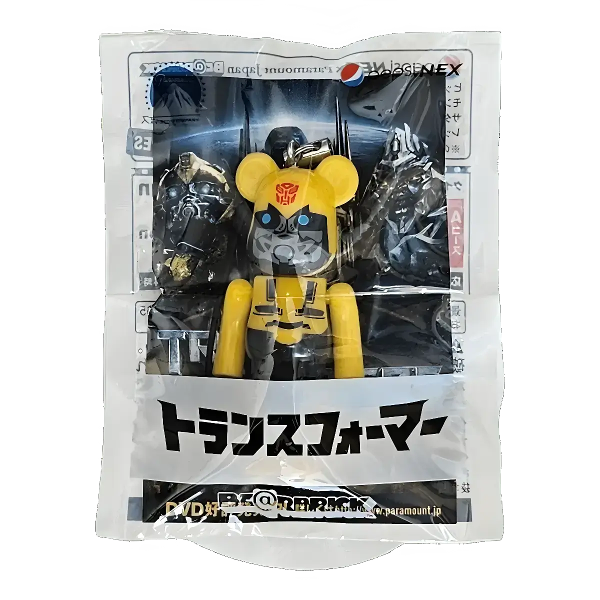 Bearbrick PEPSI.NEX × Paramount - Transformers 70% in der Verpackung