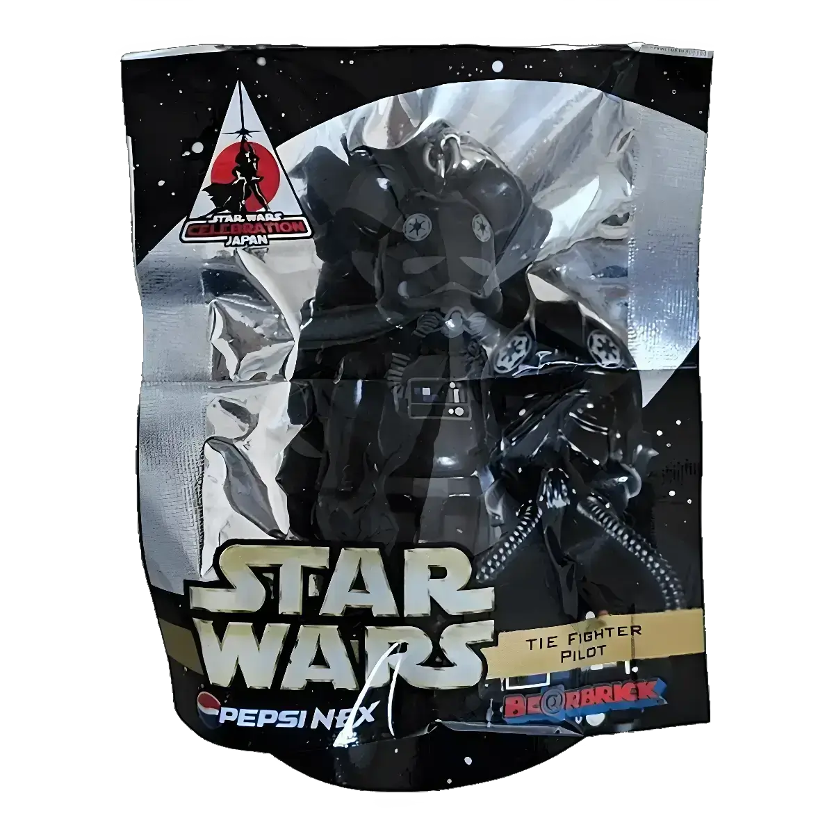 Bearbrick PEPSI.NEX × Star Wars - TIE Fighter Pilot 70% in der Verpackung