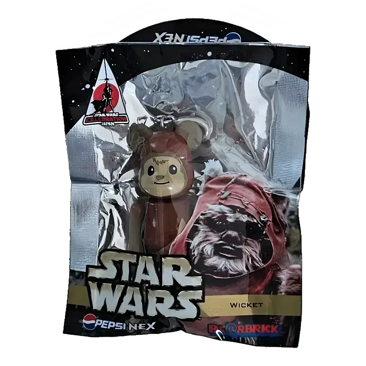 Bearbrick PEPSI.NEX × Star Wars - Wicket 70% in der Verpackung