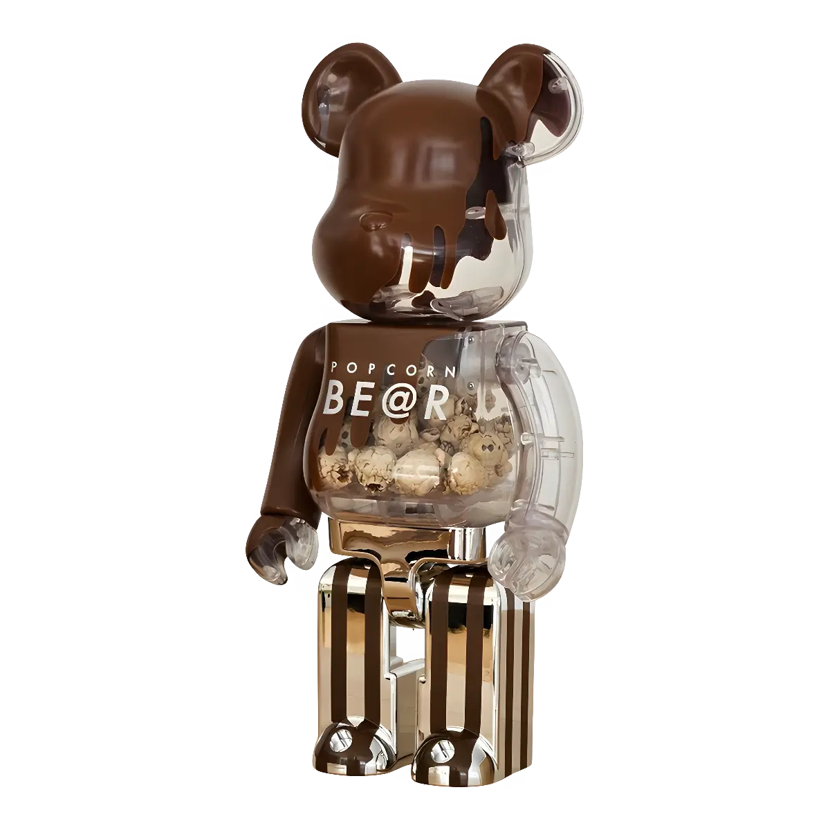 Bearbrick Popcorn Bear Chocolate Version 400% schräg