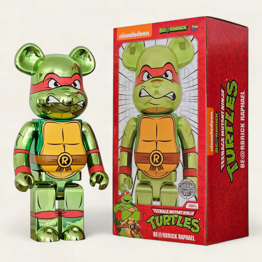 Bearbrick Raphael Chrome Version [Teenage Mutant Ninja Turtles] 1000% mit Verpackung