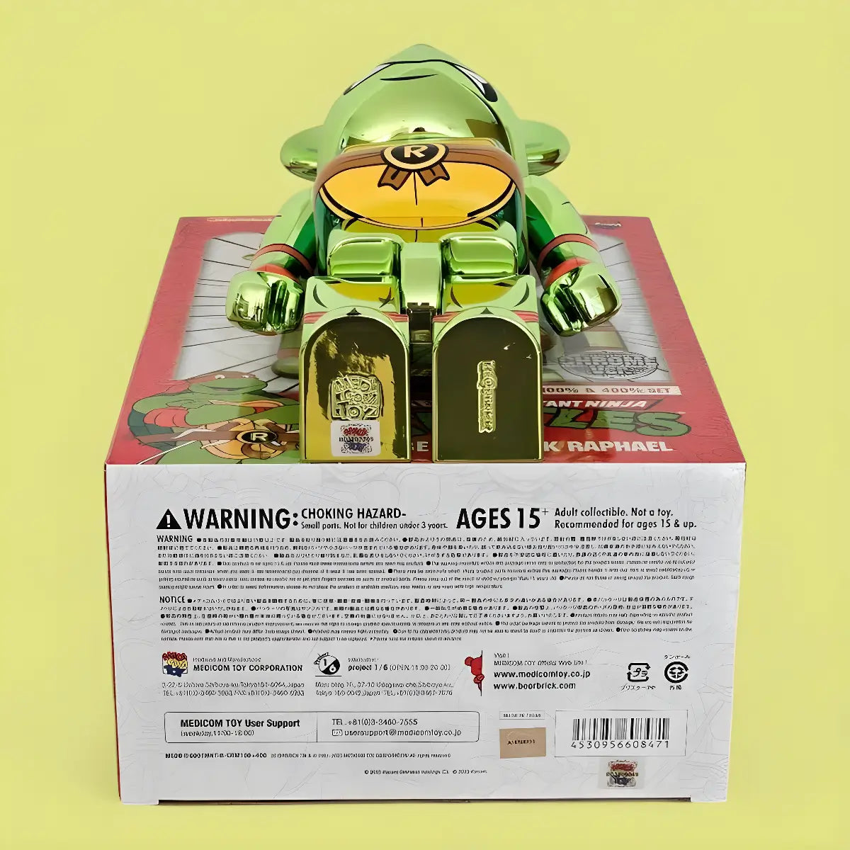 Bearbrick Raphael Chrome Version [Teenage Mutant Ninja Turtles] 100%+400% Echtheitsmerkmale