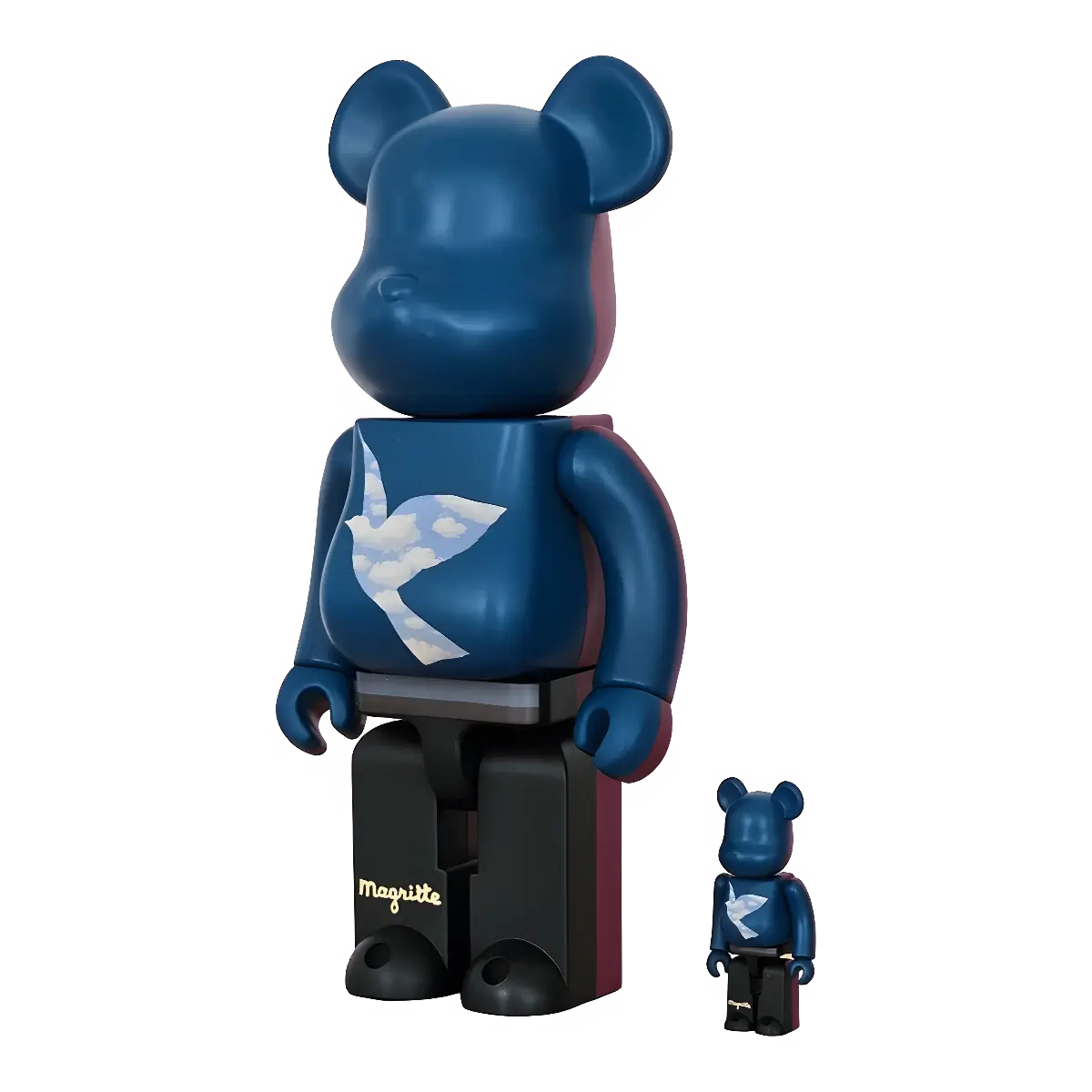 Bearbrick René Magritte 'L'Oiseau de Ciel 1966  La Belle Societé 1965' 100%+400% schräg