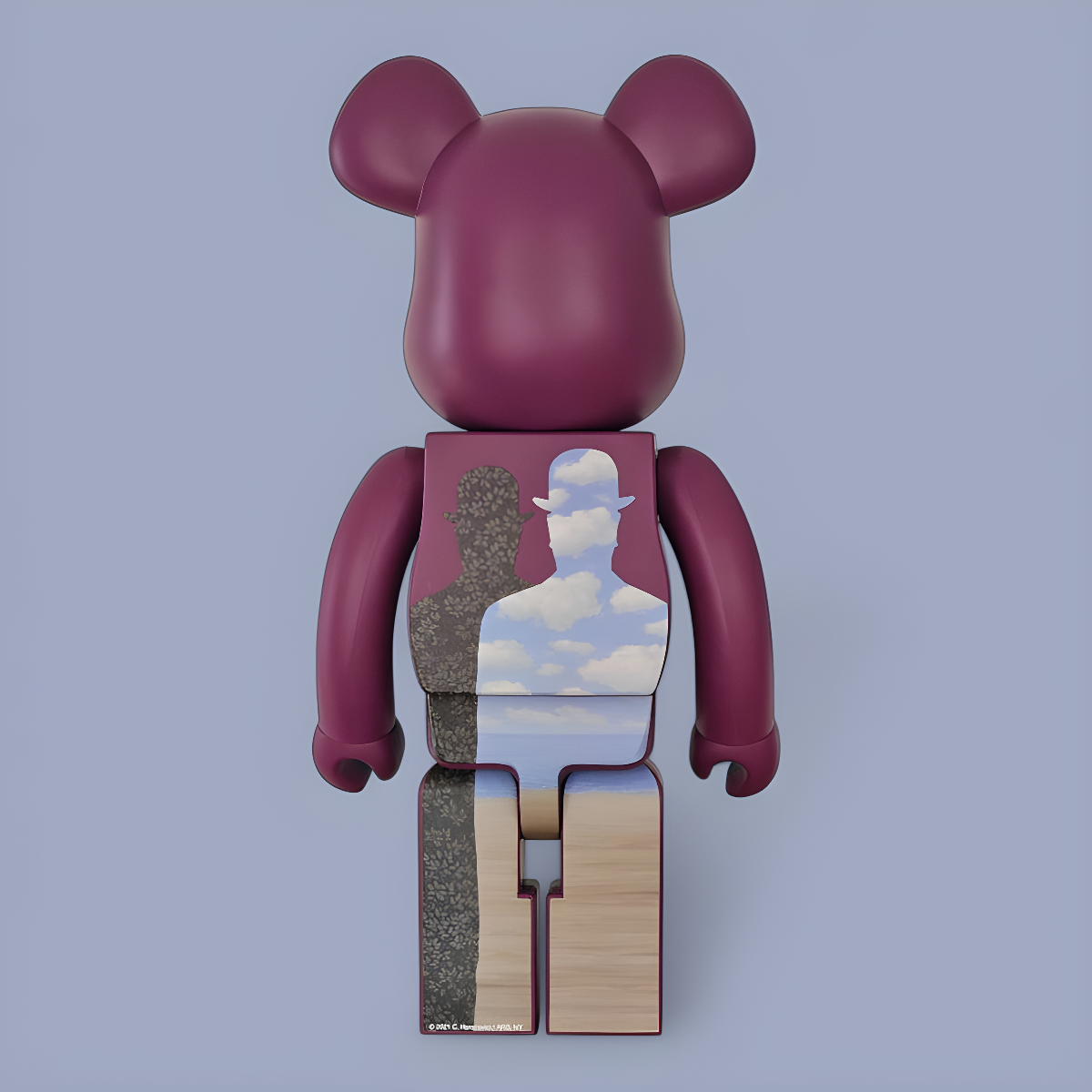Bearbrick René Magritte 'L'Oiseau de Ciel 1966 La Belle Societé 1965' Rückseite