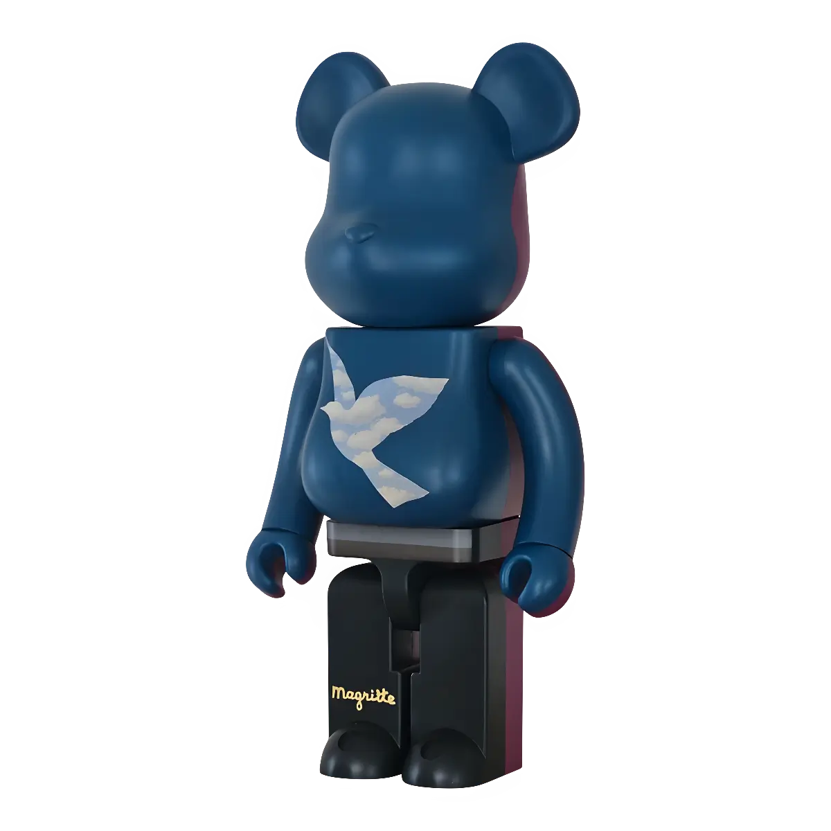 Bearbrick René Magritte 'L'Oiseau de Ciel 1966 La Belle Societé 1965' schräg