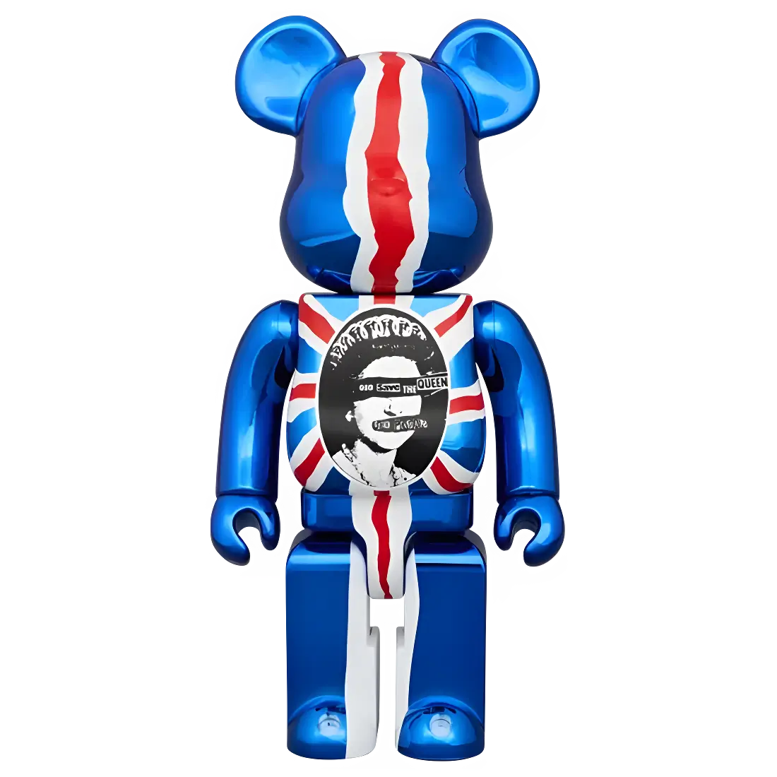 Bearbrick Sex Pistols 'God Save the Queen' Chrome Version Herstellerbild 3