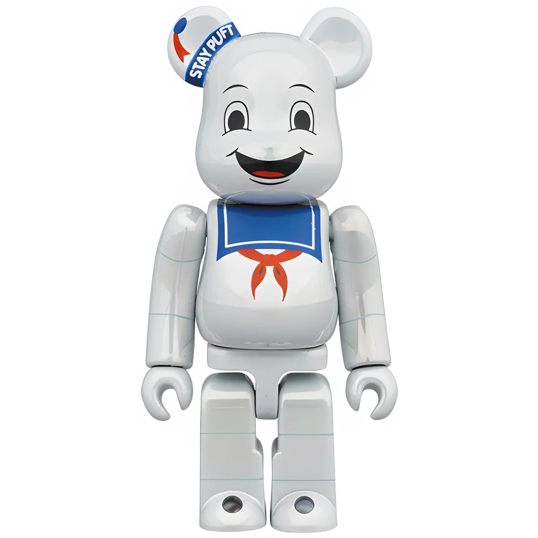 Bearbrick Stay Puft Marshmallow Man White Chrome Version 100%+400% Herstellerbild 2