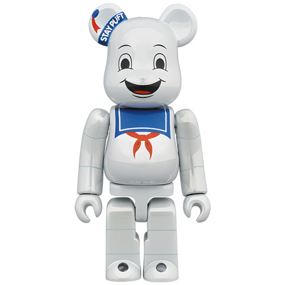 Bearbrick Stay Puft Marshmallow Man White Chrome Version 100%+400% Herstellerbild 2