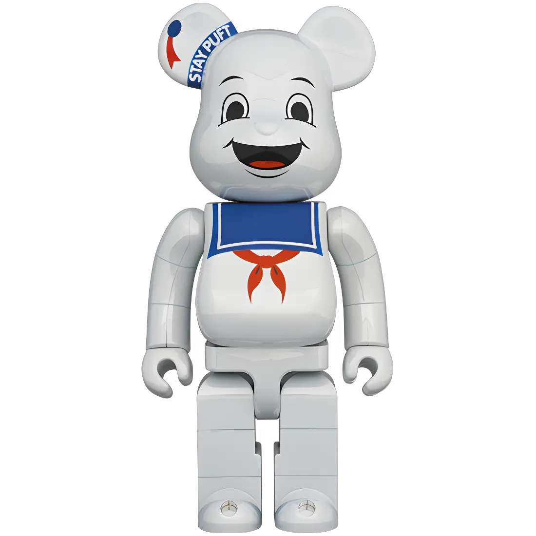Bearbrick Stay Puft Marshmallow Man White Chrome Version 100%+400% Herstellerbild 3