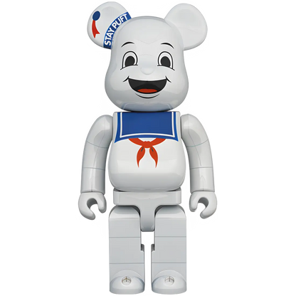 Bearbrick Stay Puft Marshmallow Man White Chrome Version 100%+400% Herstellerbild 3