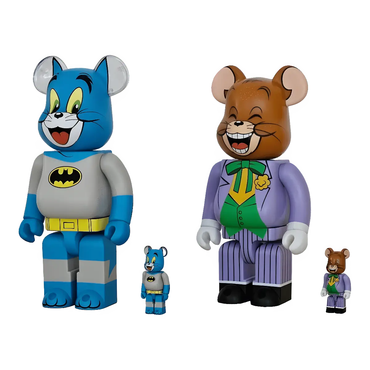 Bearbrick Tom as Batman & Jerry as The Joker [Tom and Jerry] 100%+400% schräg